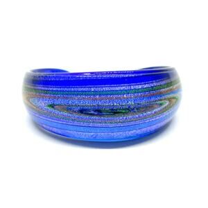 Vintage Venetian Glass Cuff Bracelet By Murano Glass